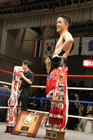 うれしそうな松本哉朗選手